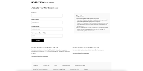 www.nordstromcard.comactivate – Login to Your Nordstrom Card Account