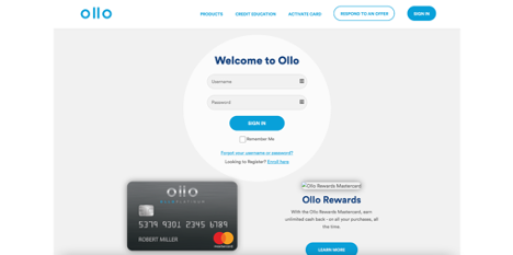 www.ollocard.com – Ollo Credit Card Login